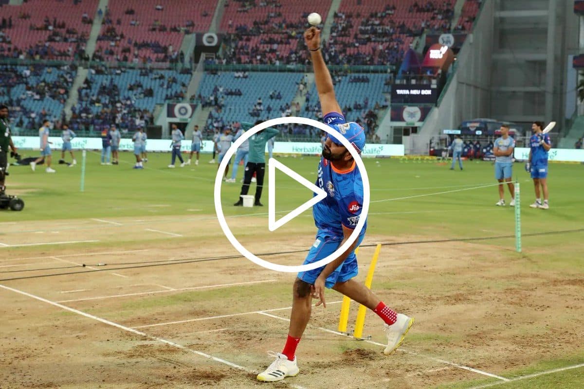 [Watch] Rohit Sharma Bowls In the Training Before LSG-MI Game